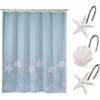 Wholesale 💯 Avanti Sequin Shells Shower Curtain-Hooks Set 😀