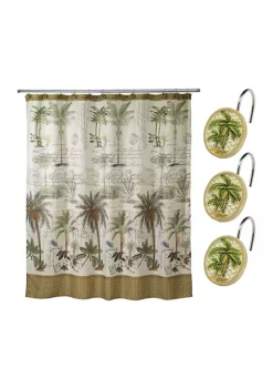 Cheapest 🧨 Avanti Colony Palm Shower Curtain-Hooks Set 😉