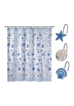 Coupon 🛒 Avanti Island View Shower Curtain-Hooks Set 👏