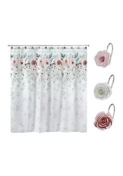 Cheapest 💯 Avanti Spring Garden Shower Curtain-Hooks Set ⭐