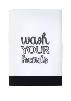 Best Sale 💯 Avanti Chalk it Up White Hand Towel 😀