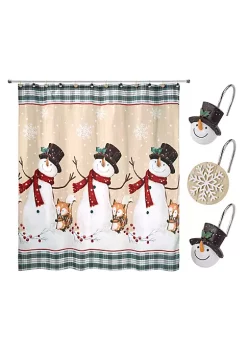 Promo 🤩 Avanti Friends Gather 13 Pc Shower Curtain & Hook Set 🔔 -Avanti Sales Belk 203