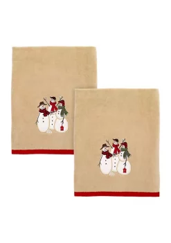 Buy 🔔 Avanti Snowmen Gathering 2 Bath Towel Set 🔥