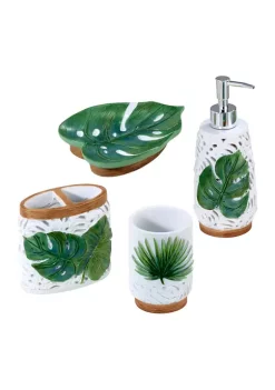 Best Sale 👏 Avanti Viva Palm 4pc Bath Set 🥰 -Avanti Sales Belk 347