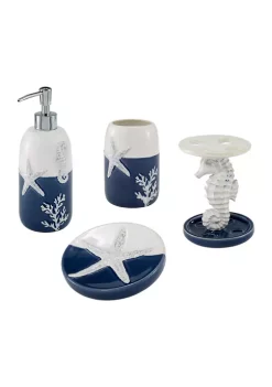 Promo ⭐ Avanti Batik Coastal Bath Accessories Set ✨