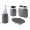 New 🎁 Avanti Memphis Gray 4-Piece Bath Accessory Kit ✨