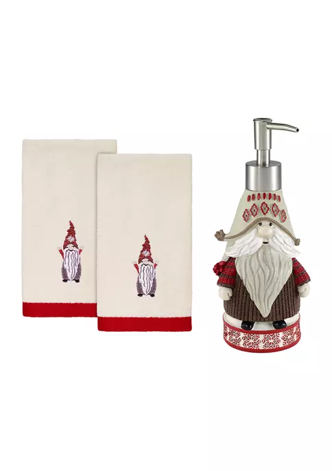Coupon 🔥 Avanti ❄ Christmas Gnomes Lotion Pump and Fingertip Towel Set 🔔 2 Coupon 🔥 Avanti ❄ Christmas Gnomes Lotion Pump and Fingertip Towel Set 🔔 - Image 2