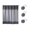 Wholesale ⭐ Avanti Braided Medallion Shower Curtain-Hooks Set 👏