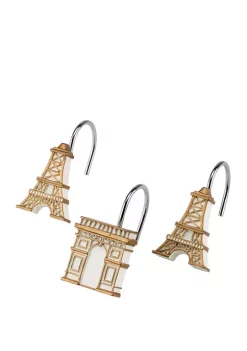Best Pirce โจ Avanti Set of 12 Paris Botanique Shower Curtain Hooks ๐