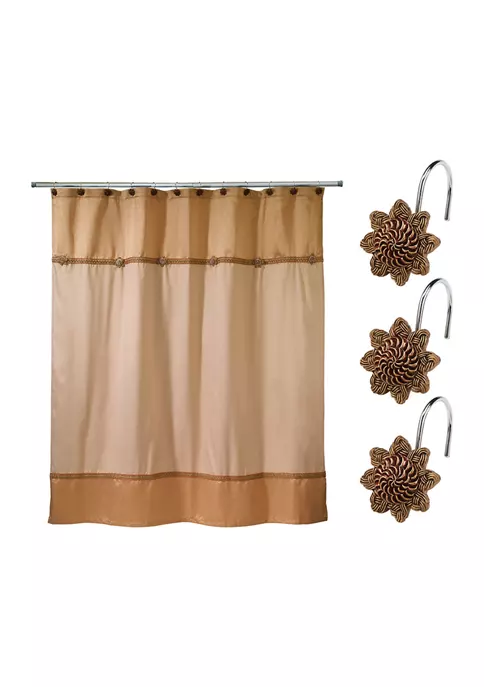 Best Pirce ๐ Avanti Braided Medallion Shower Curtain-Hooks Set ๐ 1 Best Pirce ๐ Avanti Braided Medallion Shower Curtain-Hooks Set ๐