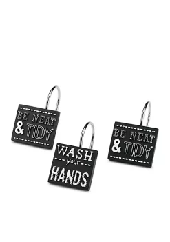 Promo ๐ฅ Avanti Chalk It Up Shower Hooks - Set of 12 ๐