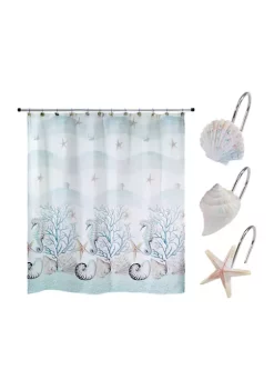 Wholesale ⌛ Avanti Coastal Terrazzo Shower Curtain-Hooks Set 😉