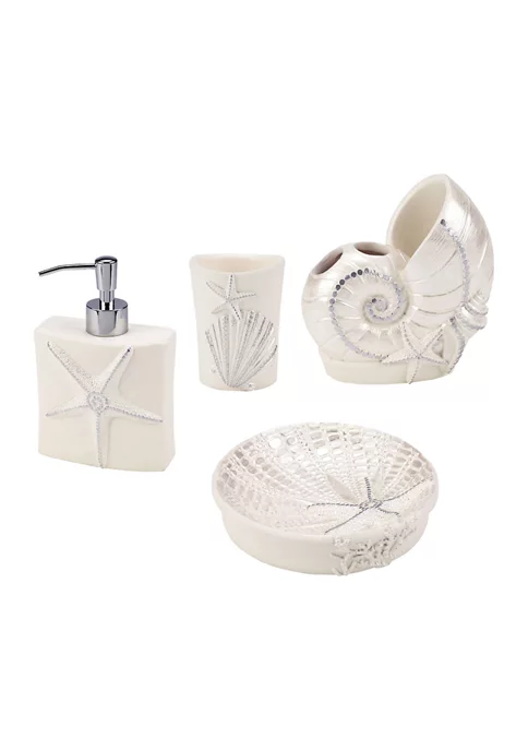Deals ๐ Avanti Sequin Shells Bath Accessories Set ๐ 2 Deals ๐ Avanti Sequin Shells Bath Accessories Set ๐ - Image 2